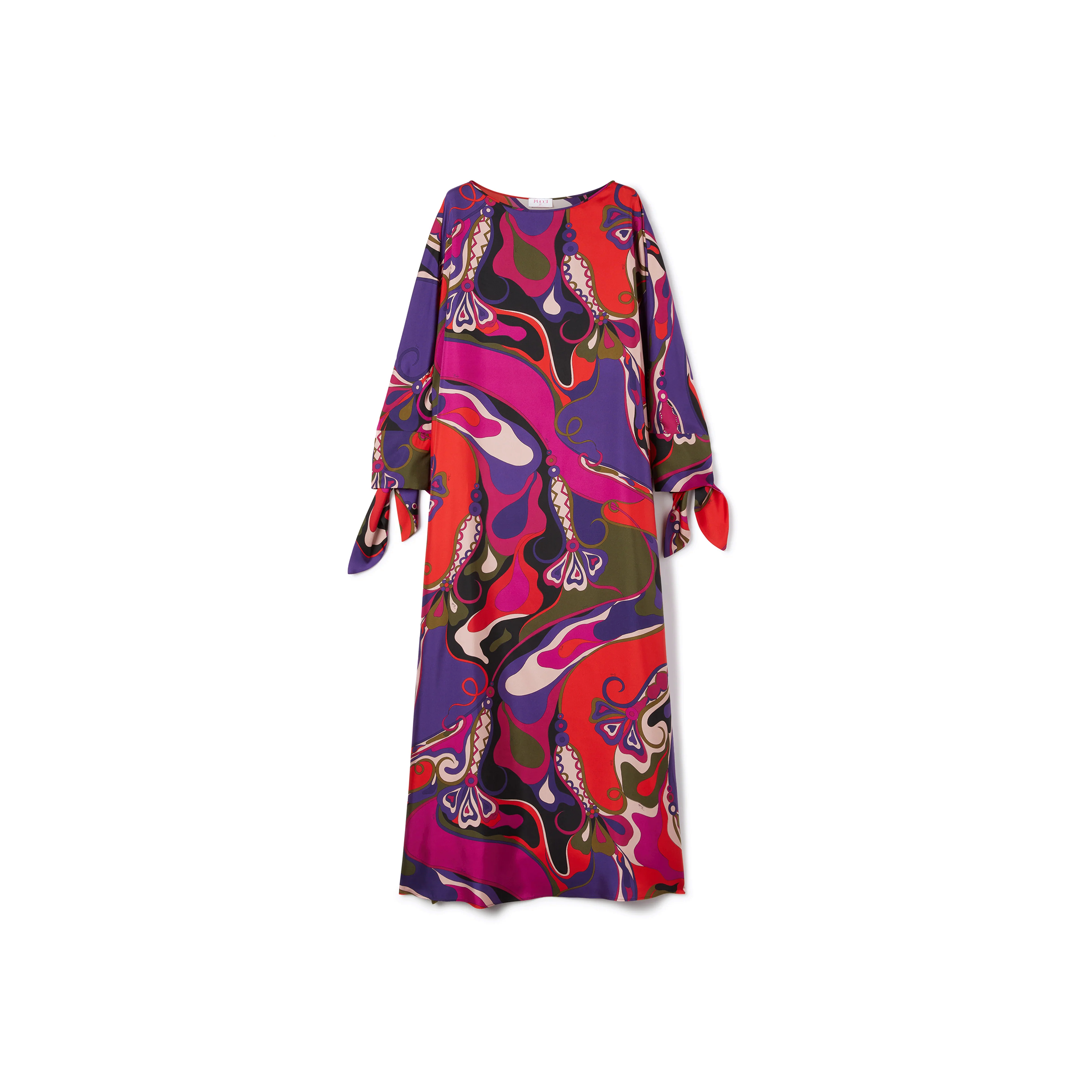 PUCCI ORCHIDEE PRINT LONG SILK KAFTAN 5URL665U731017
